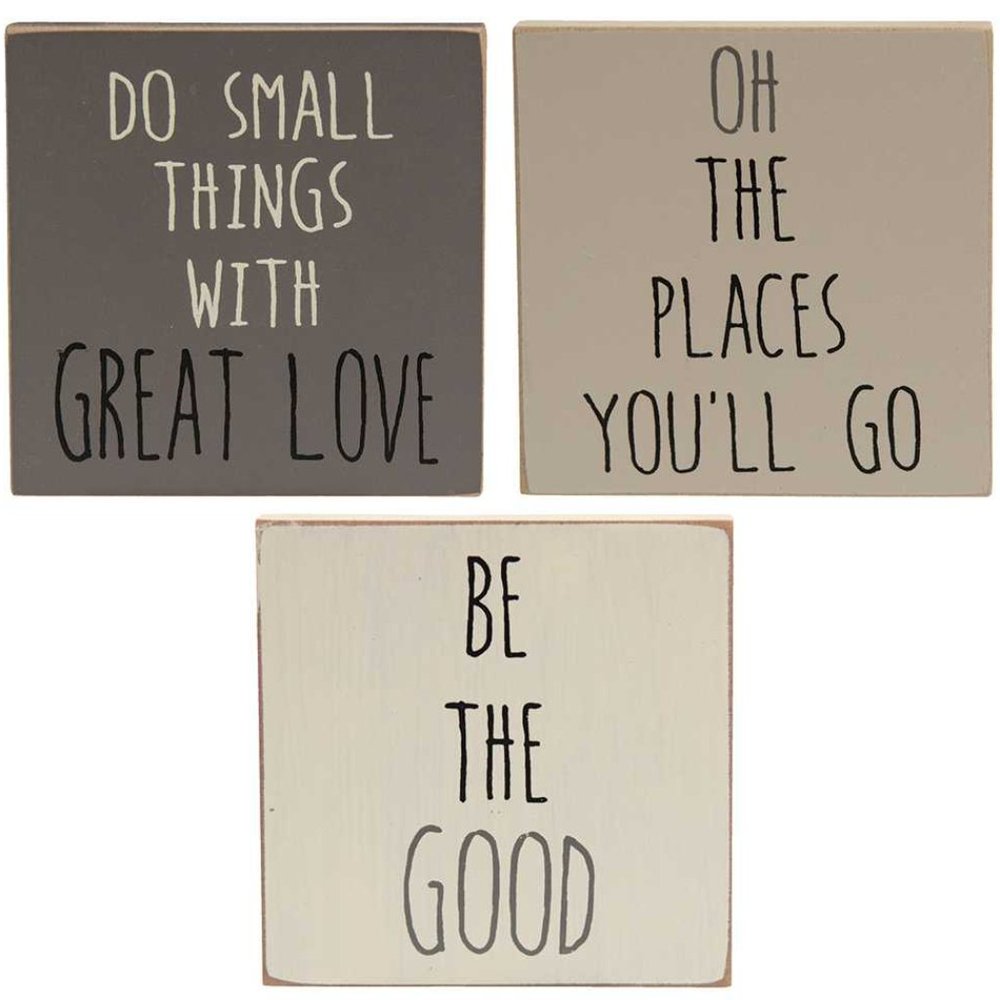 Be The Good Block Sign Wall Hanging- 3 asst.